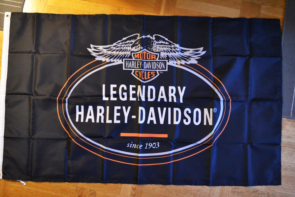 Legendary Harley-Davidson Flagga 90*150cm (Since 1903, Svart