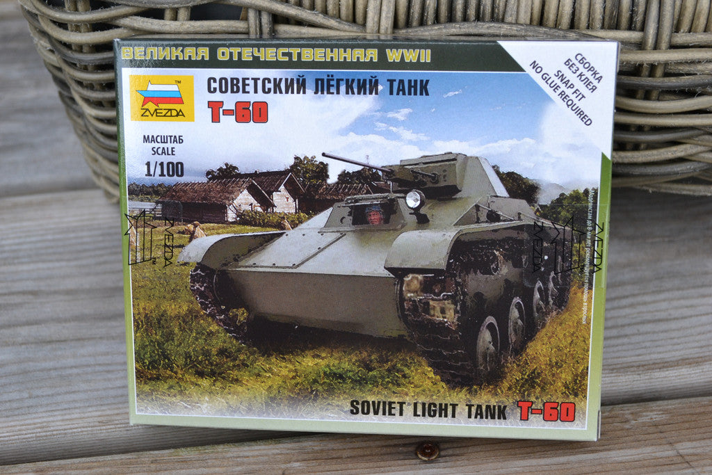 T-60 Soviet Light Tank 1:100 Zvezda (Pansarvagn, Tysk) Ny