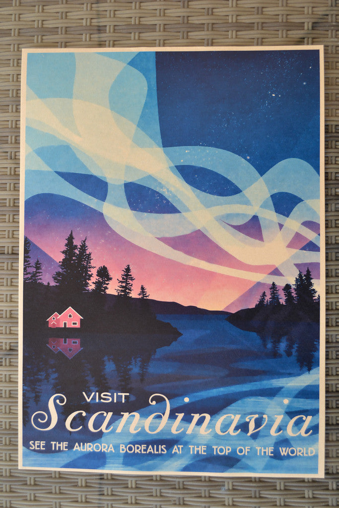 Visit Scandinavia (Sverige, Norge, Danmark) Resebyrå Poster