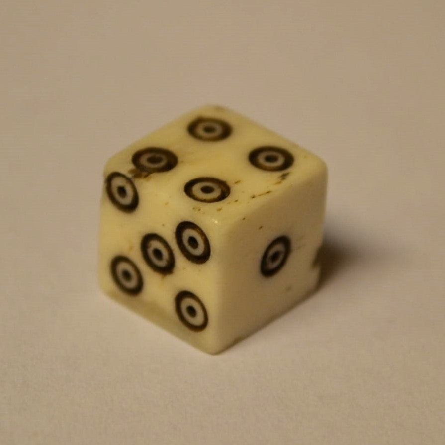 Replica Viking Age Bone Dice Ben Tärning Viking (Koben) 1cm Ny