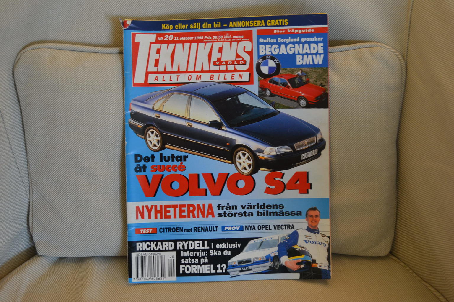 Teknikens Värld Nr 20 1995 (Volvo S40 Bilmässa Rickard Rydel