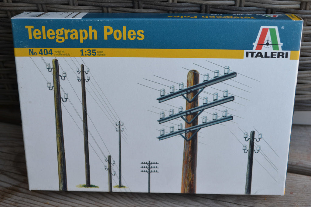Telegraph Poles Telegraf Tillbehör 1:35 Italeri 404 (12st Stolpar) Ny