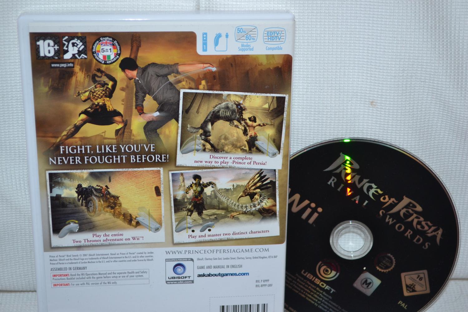 Prince Of Persia Rival Swords Wii Nintendo (Utan Manual) Fint Skick