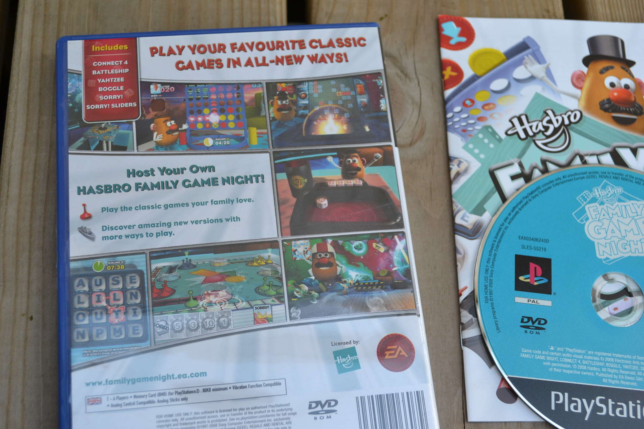 Hasbro Family Game Night  PS2 Playstation 2 Komplett Fint Sk