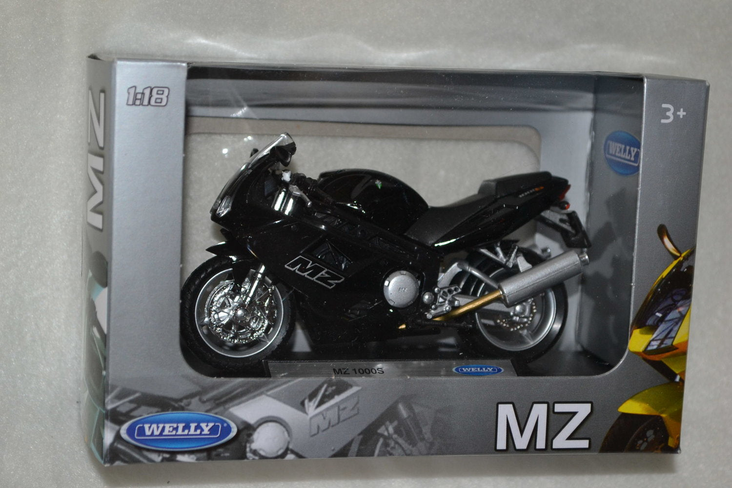 Mz 1000s Svart 1:18 Welly 12cm (Motorcykel) Ny