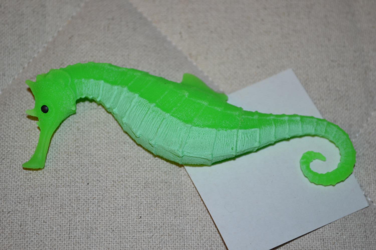 Sjöhäst Grön m. Stretch (Färgglad) Gummi 6-10cm Ny