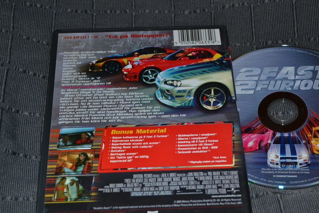 2 Fast 2 Furious DVD Nyskick Se Hit!