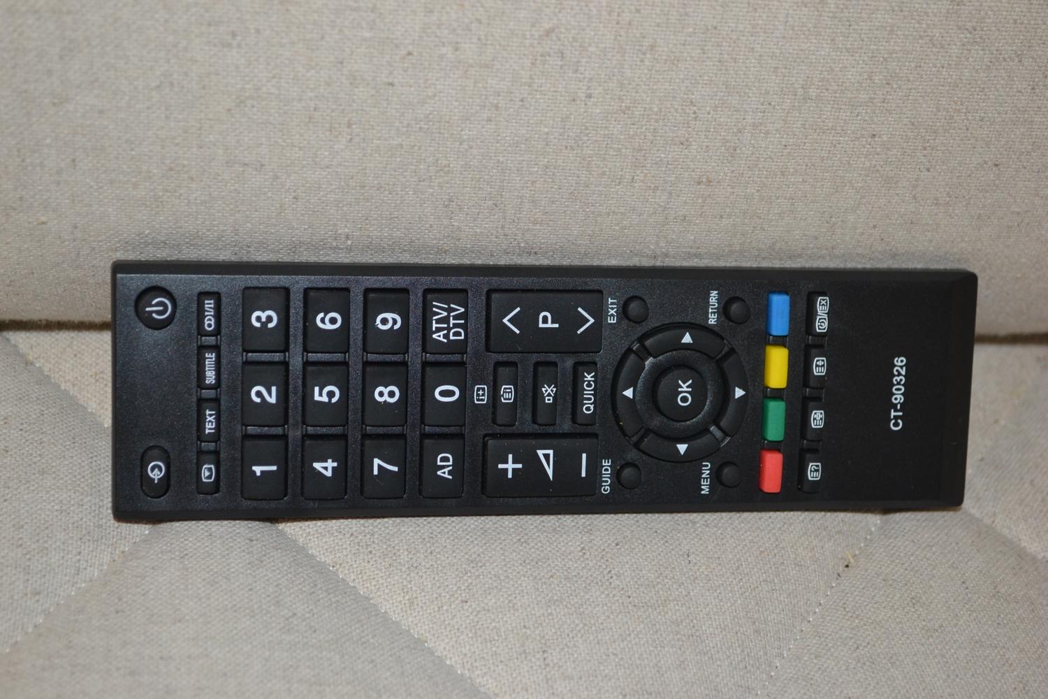 Fjärrkontroll Toshiba CT-90326 LED TV Kontroll Svart Ny