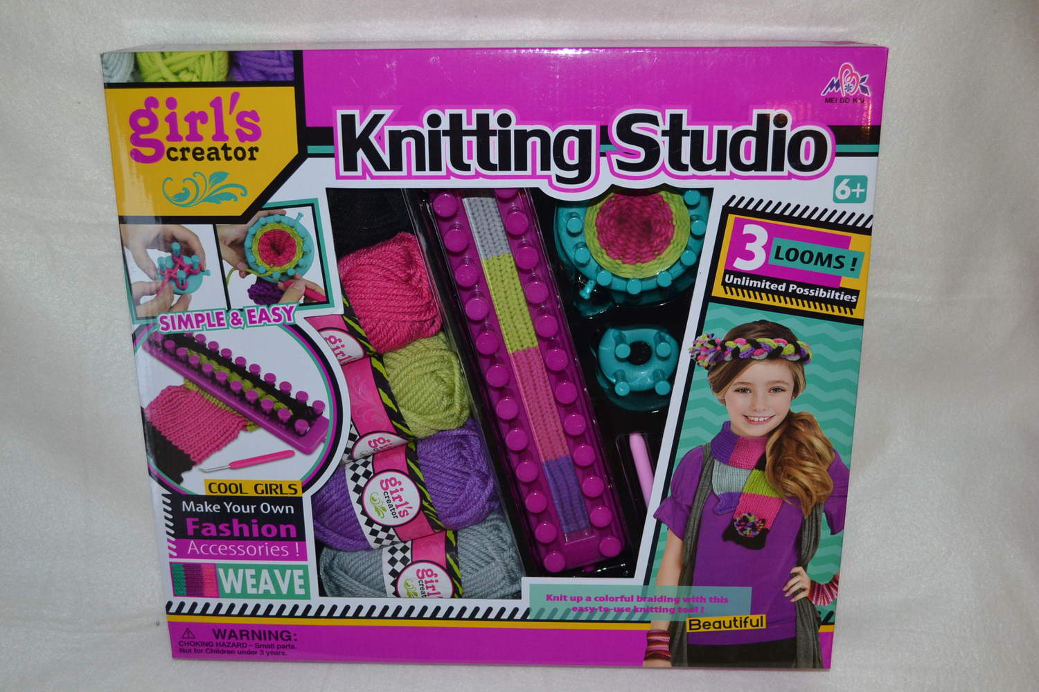 Stickstudio Stor (M. Garn, Verktyg, Instruktioner mm) 44cm Ny