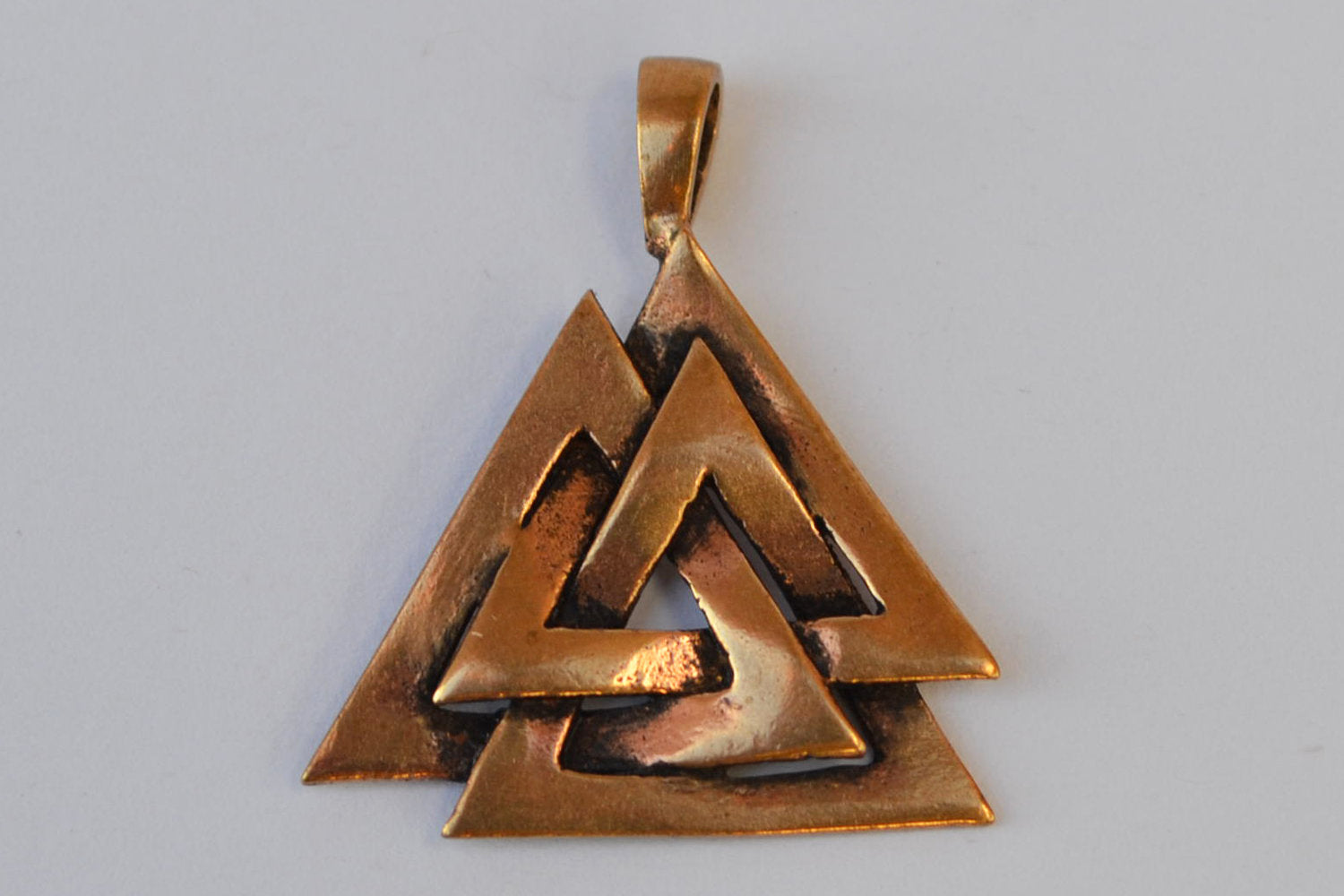 Valknut Viking (Brons) Smycke Hänge Halsband Ny