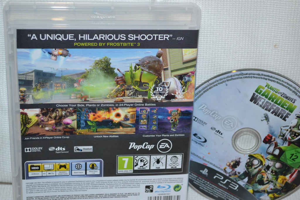 Plants Vs Zombies Garden Warfare PS3 Playstation 3 (Utan Manual) Fint Skick