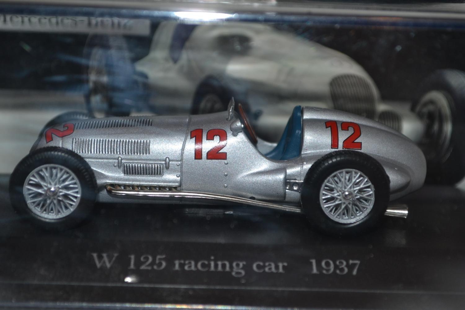 Mercedes Benz W 125 Racing #12 1937 1:43 Deagostini 9cm Ny