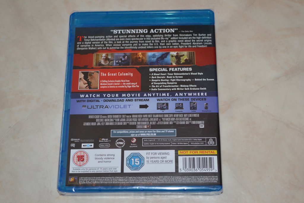 Abraham Lincoln Vampire Hunter (2012) Film Bluray Nyskick