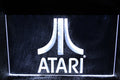 Atari Logo Vit LED Reklamskylt Skylt Hög Kvalitet Ny