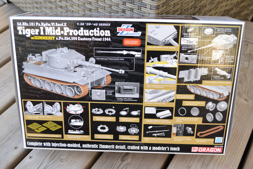 Sd.Kfz.181 Pz.Kpfw .VI Tiger I Pansarvagn Tyskland 1:35 Dragon Ny
