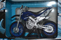 Blå Motorcykel MC Cross Dirtbike 1:18 12cm (M. Fjädring) Ny