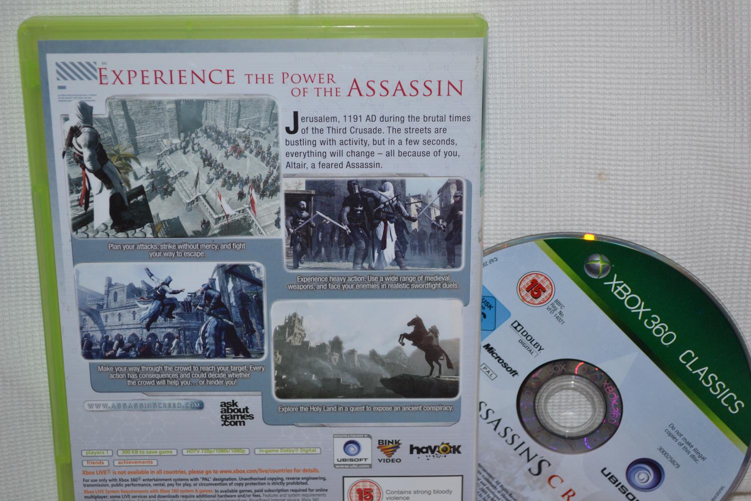 Assassin's Creed Xbox 360 Classics Utan Manual (Assassins) Fint Skick