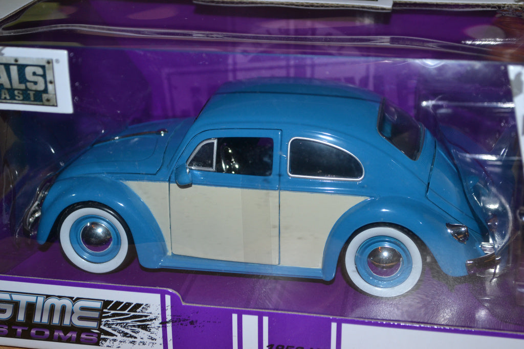 Volkswagen Beetle Bubbla Blå/Vit 60-tal 1:24 JADA (Bigtime K