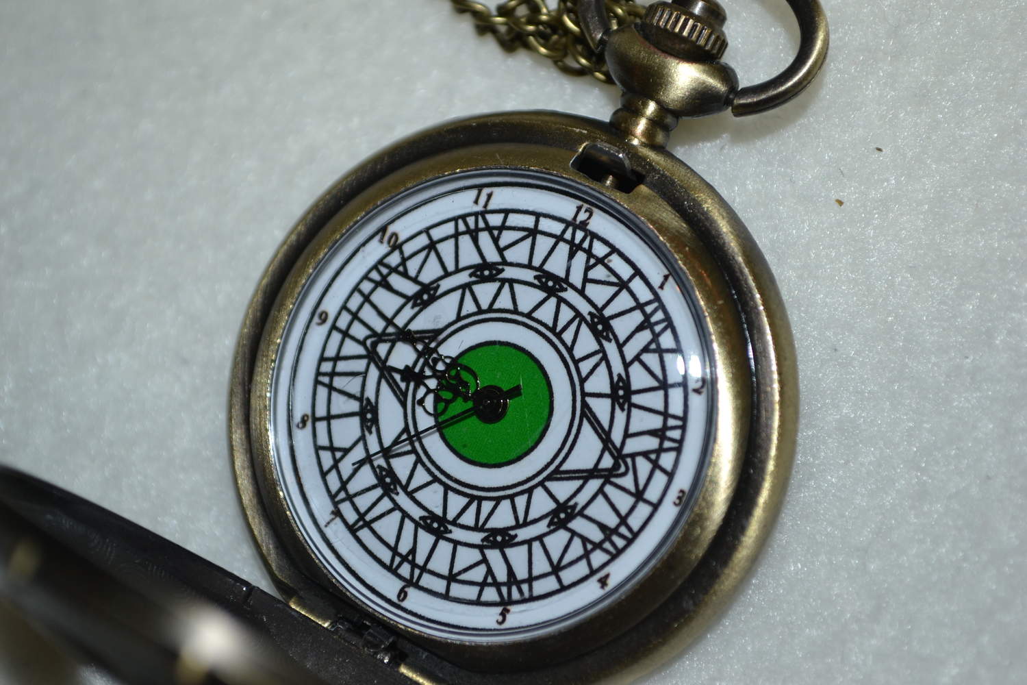 Ögat fr. Doctor Strange Grön Fickur (Quartz) Halsband Ny