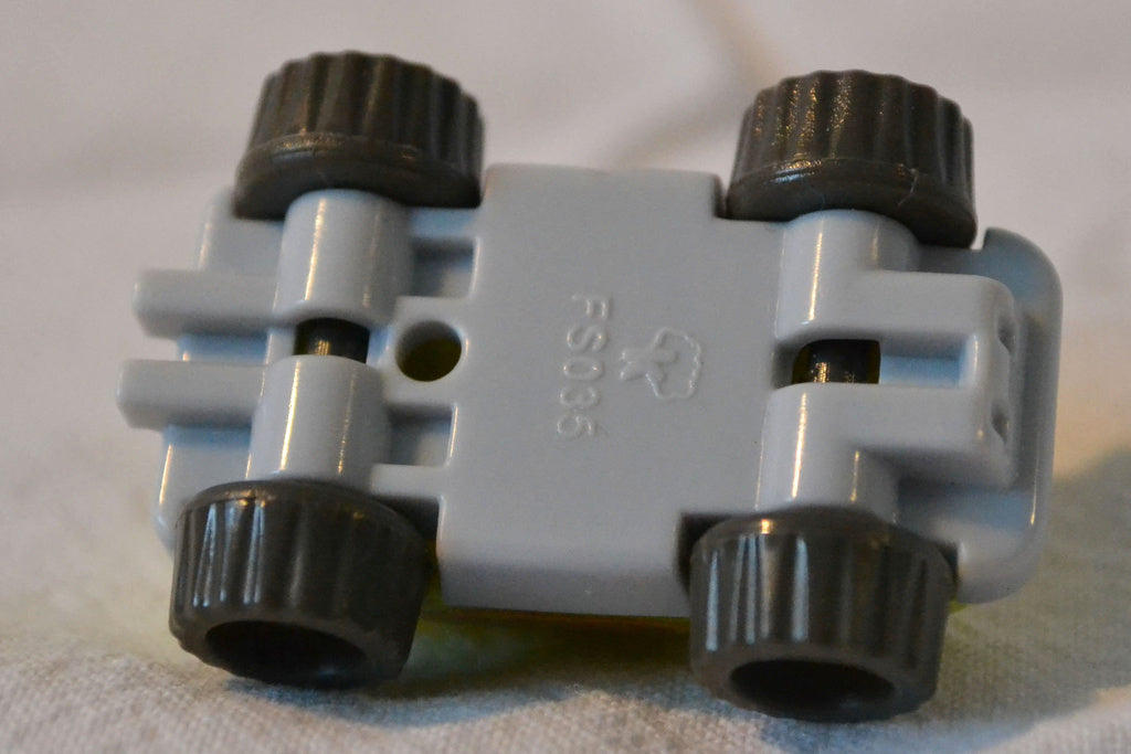 Liten Bil fr. Kinderägg, Grön m. Flames (Plast FS035) Fint S