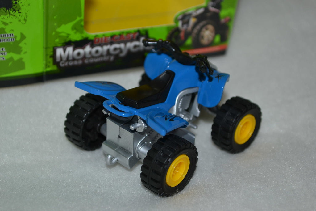 Blå Fyrhjuling ATV 6cm Ca 1:32 (Pullback) Ny