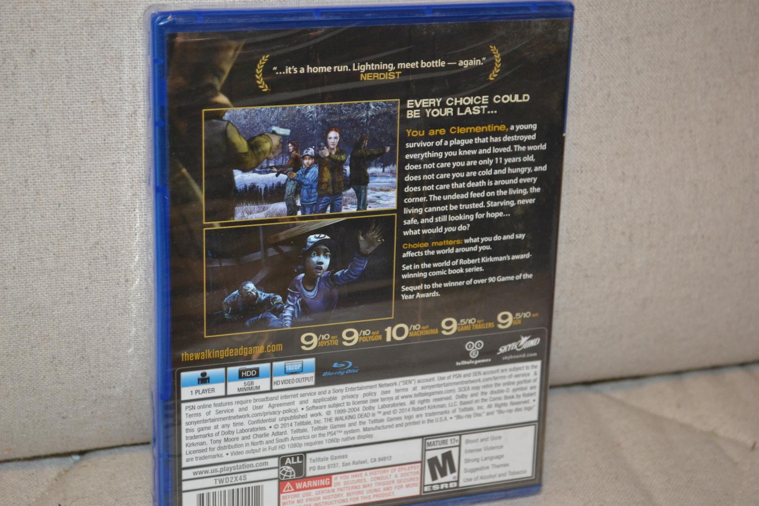 The Walking Dead Season Two 2 NTSC PS4 Playstation 4 Ny Inplastad