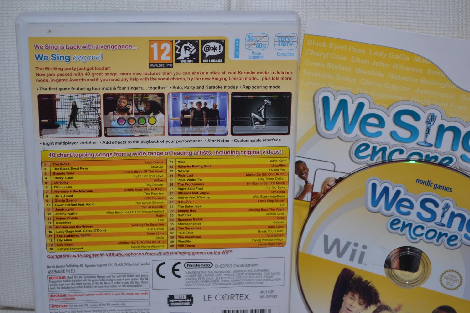 We Sing Encore Wii Nintendo Komplett Fint Skick