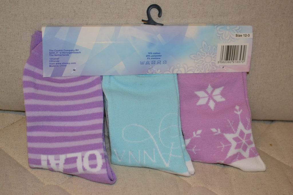 3st Sockor Strumpor Frost Disney Lila & Blå (Strl 31-34) Ny