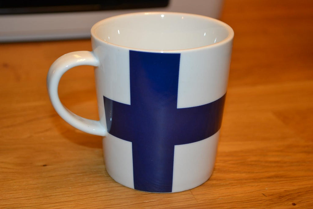 Soumi Finland Flagga Koti Mugg Vit Keramik 11*9*8cm Ny