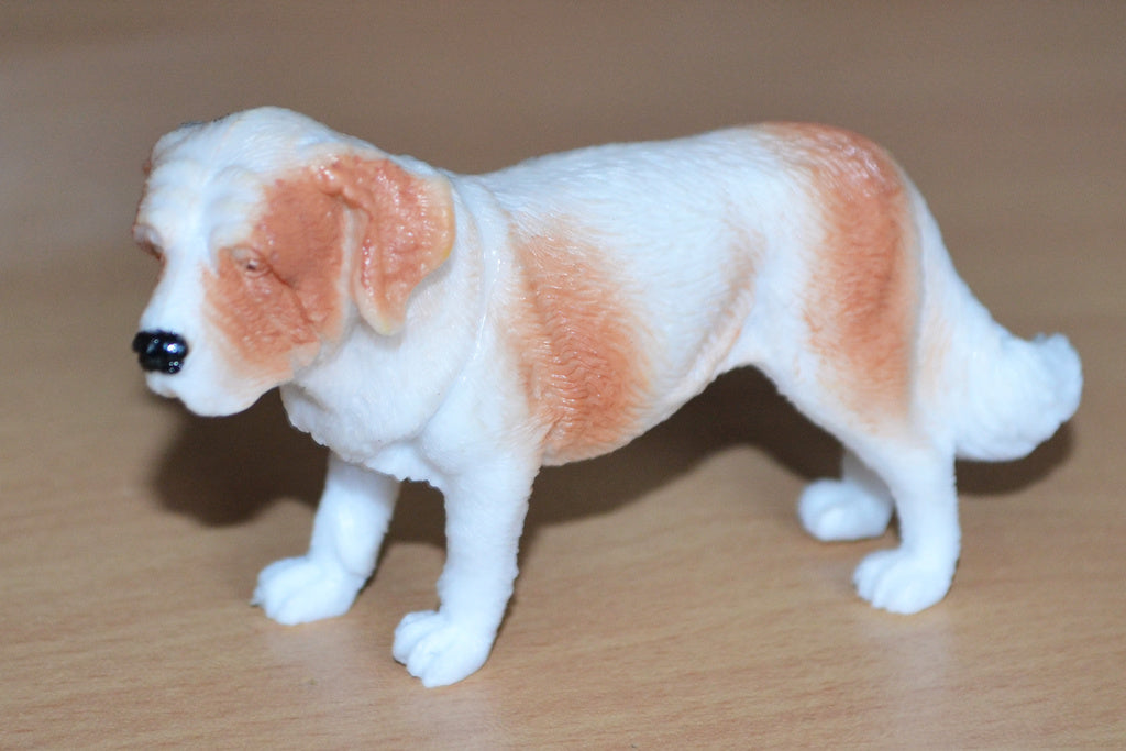 Berner Sennenhund Vit/Brun Hund 7cm Lek/Prydnad/Present Ny