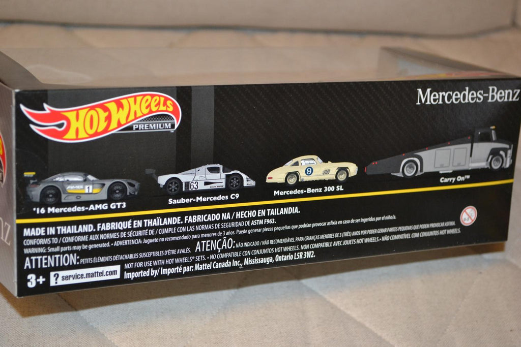 Mercedes Premium Set 1:64 Hot Wheels 7cm 300 SL C9 AMG GT3 Ny
