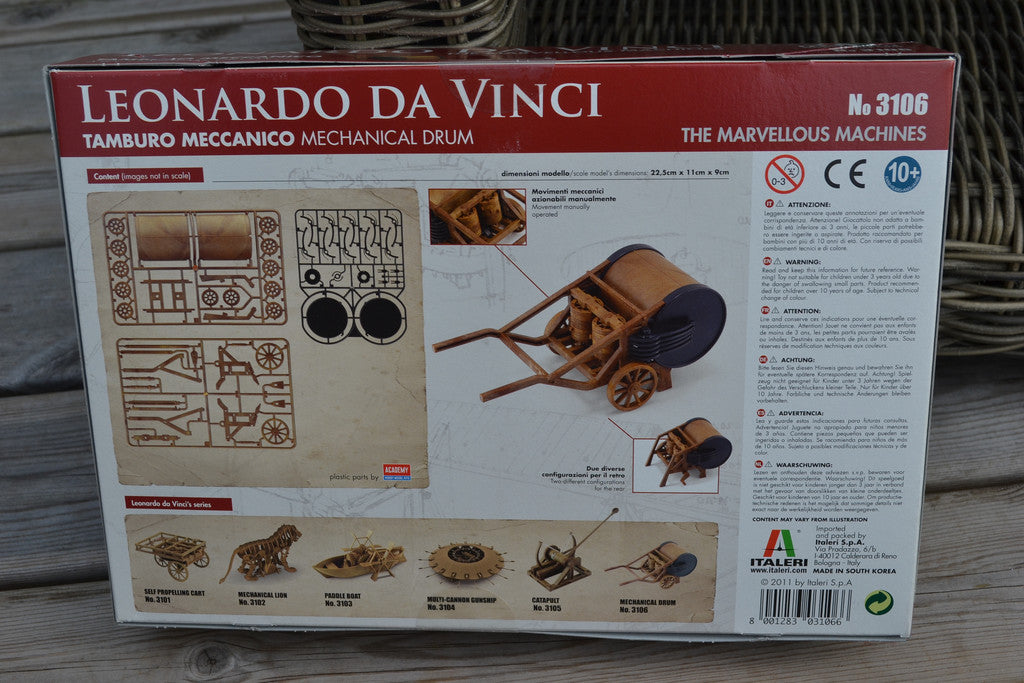 Leonardo Da Vinci: Mechanical Drum Trumma Italieri (Plastbyg
