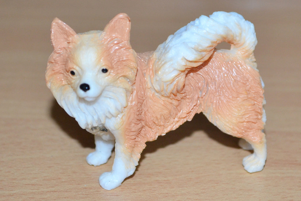 Chihuahua Brun/Vit Hund 7cm Lek/Prydnad/Present Ny