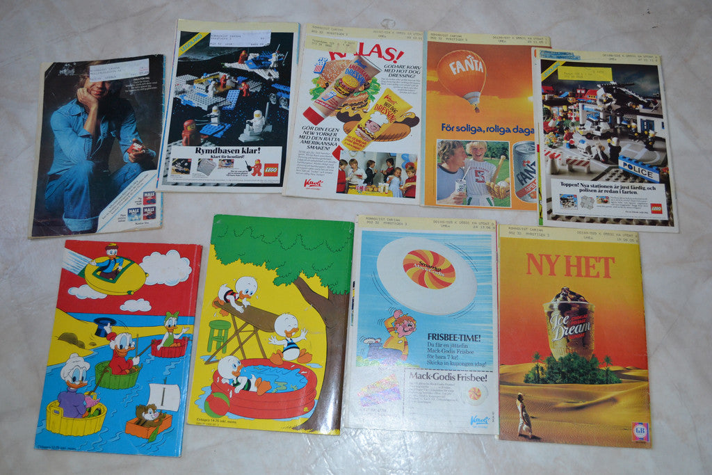 9st Kalle Anka Tidningar Retro (Tidigt 80-Tal), 1983, 1982,1