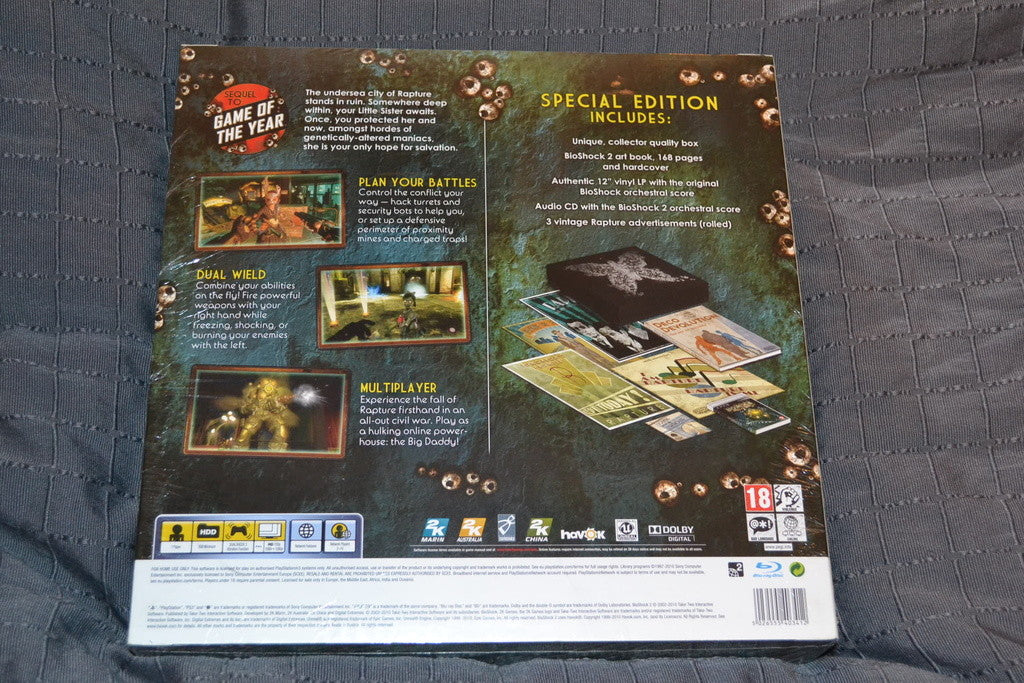 Bioshock 2 Special Edition PS3 Ny Inplastad Ovanlig Samlarob