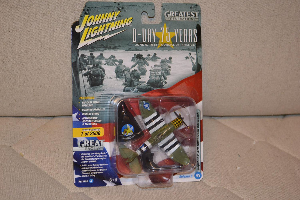 Republic P-470 Thunderbolt Razorback 1:64 Johnny Lightning D-Day 3A 7cm Ny