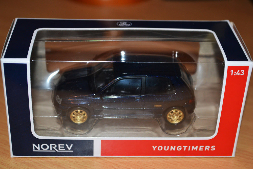 Renault Clio Williams 1993 Mörkblå 1:43 Norev Youngtimers (Jet Car) Ny