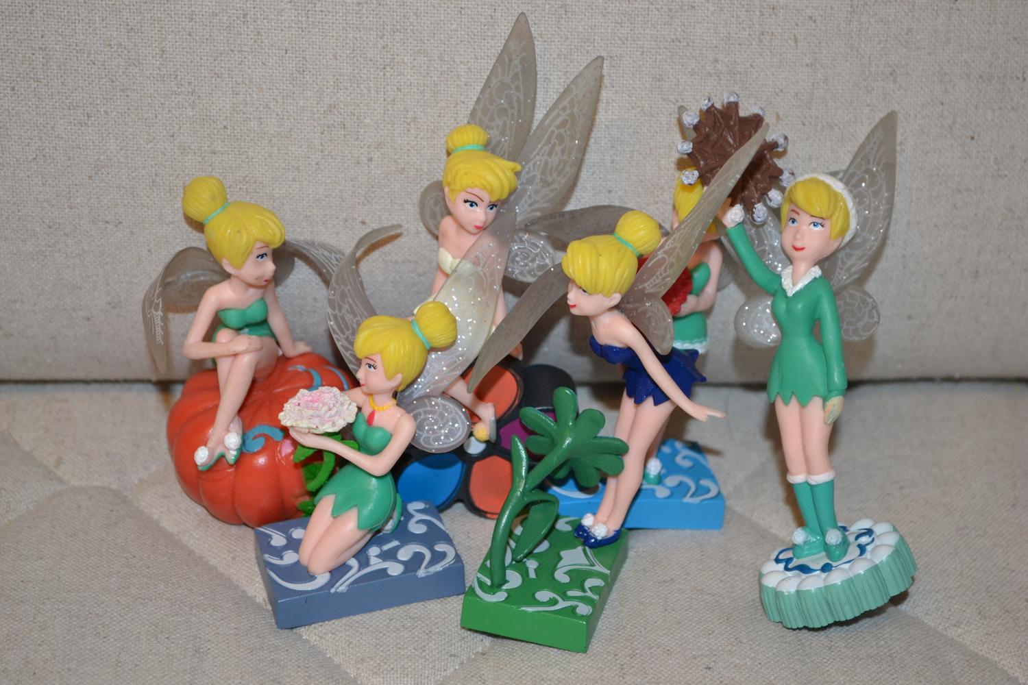 6st Tingeling Figurer m. Teman 11-12cm Disney Ny