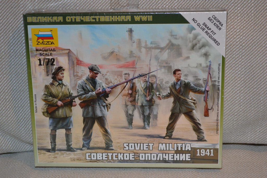 Soviet Militia 1941 WWII1:72 Zvezda (ZV6181) 5st Figurer Ny