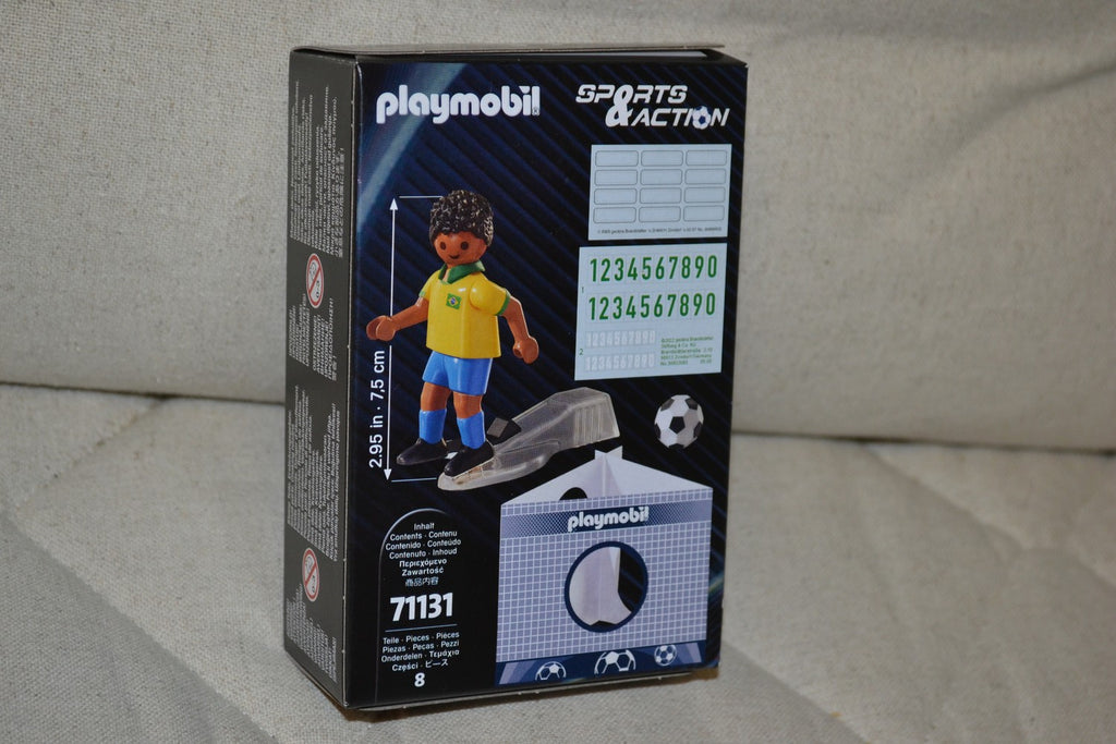 Fotboll Playmobil 71131 Brasilien Figur Ny