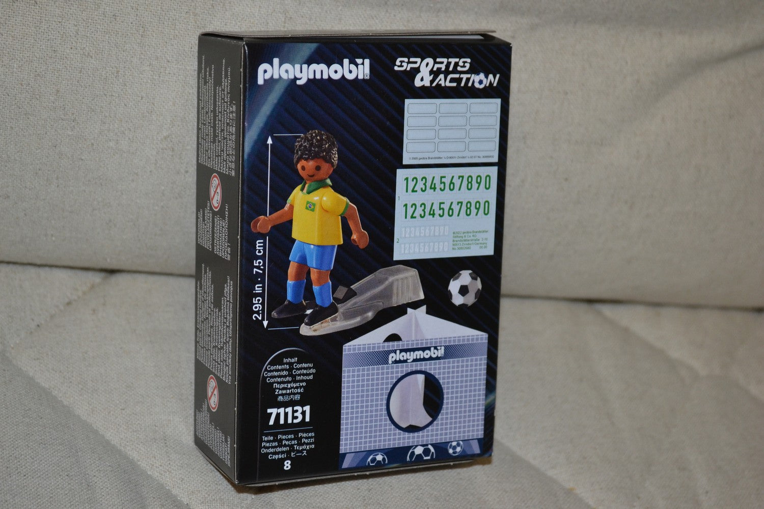 Fotboll Playmobil 71131 Brasilien Figur Ny