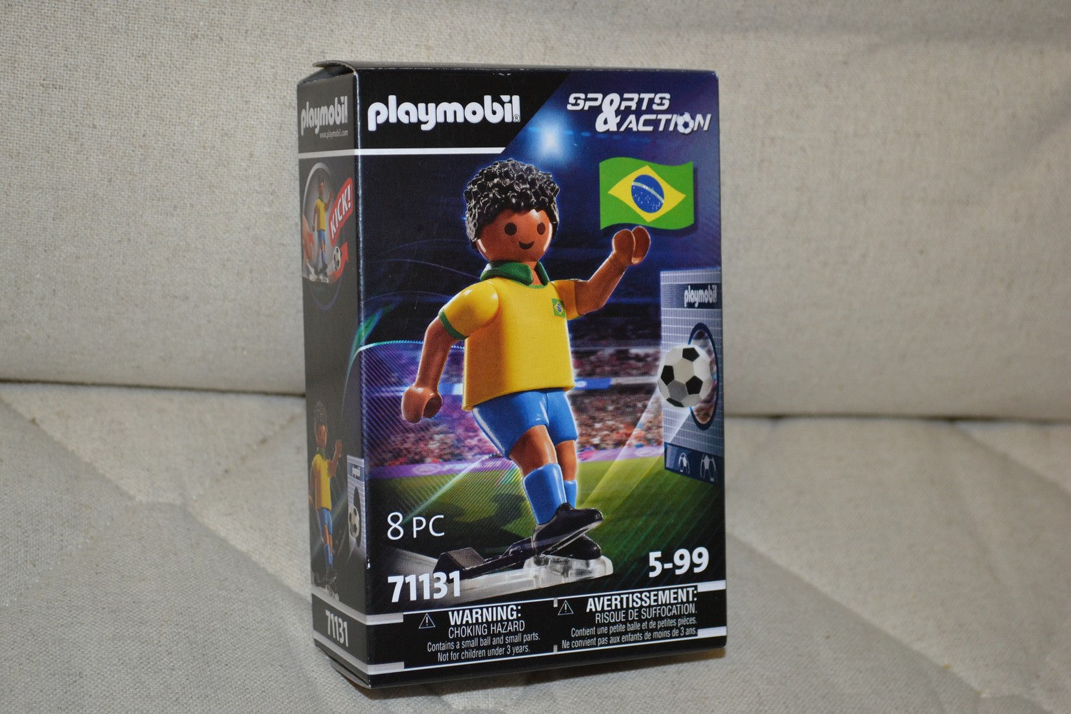 Fotboll Playmobil 71131 Brasilien Figur Ny