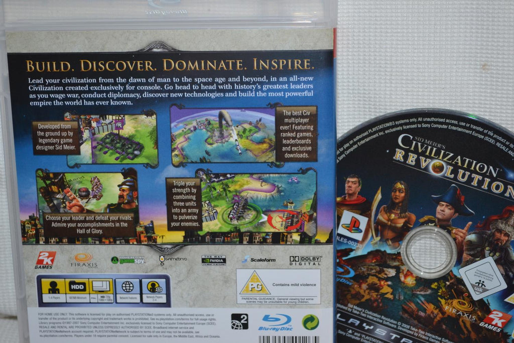 Sid Meiers Civilization: Revolution PS3 Playstation 3 (Utan Manual) Fint Skick