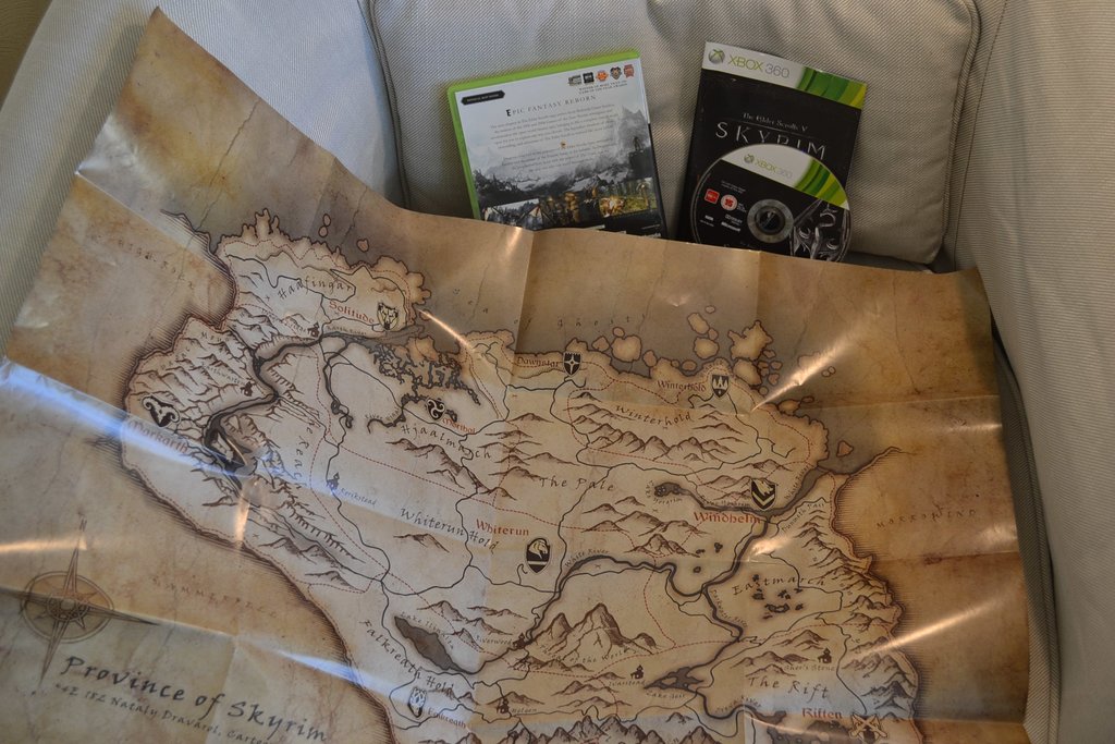 Elder Scrolls V: Skyrim + KARTA Xbox 360 Komplett Fint Skick