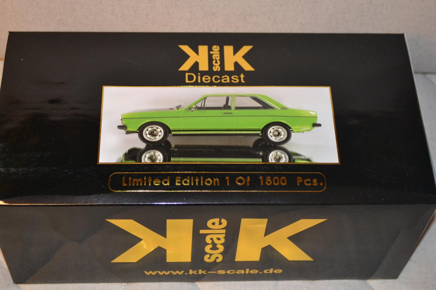 AUDI 80 GT/E B1 1975 Grön 1:18 KK Scale 23cm Ny