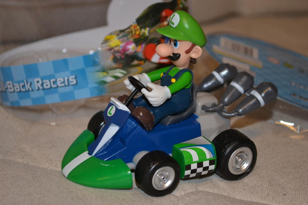 Luigi Mario Kart Wii Stor 12cm Goldie Nintendo Pullback Ny