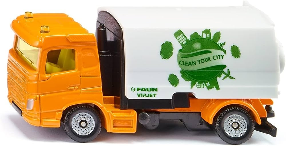 Sopbil Orange/Vit Siku 1104 8cm Ny