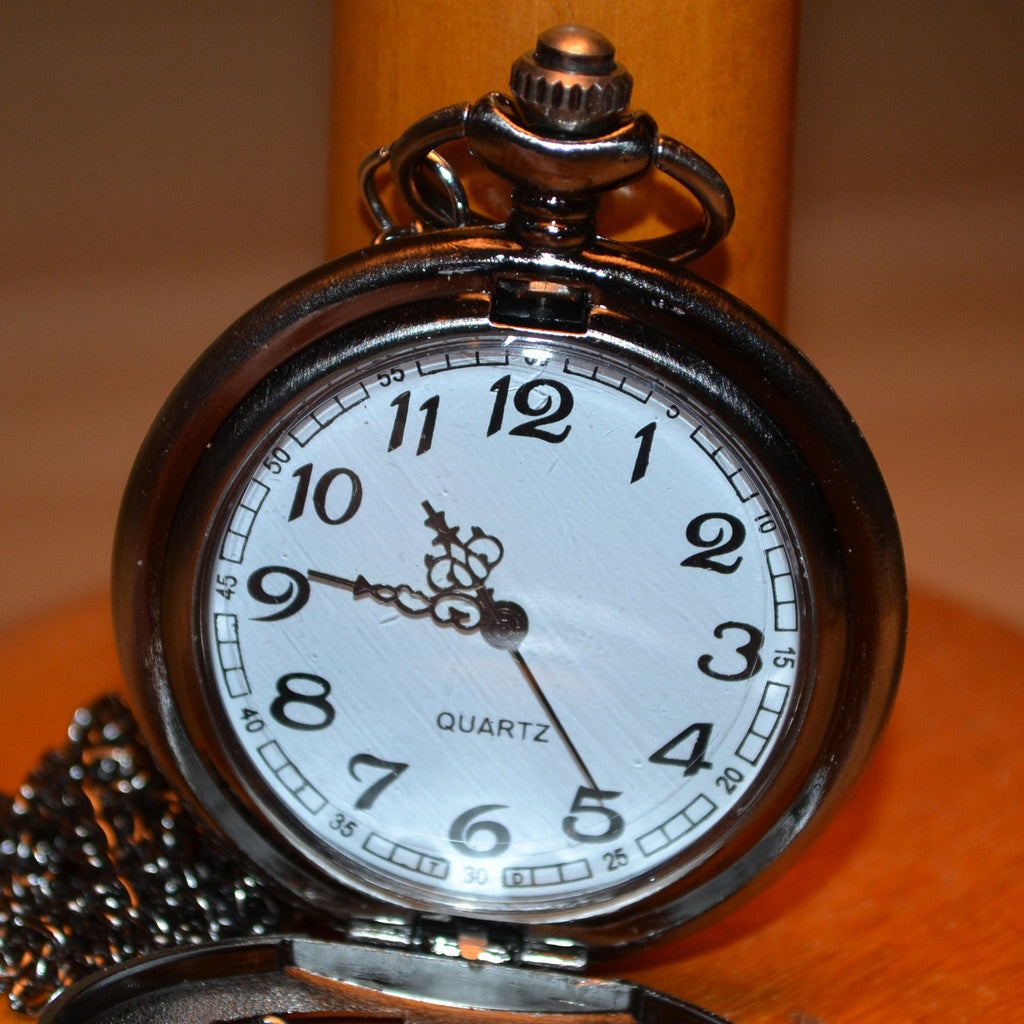 Batman, Symbol/Logo 3D Klassiskt Fickur Klocka Halsband Metall Ny