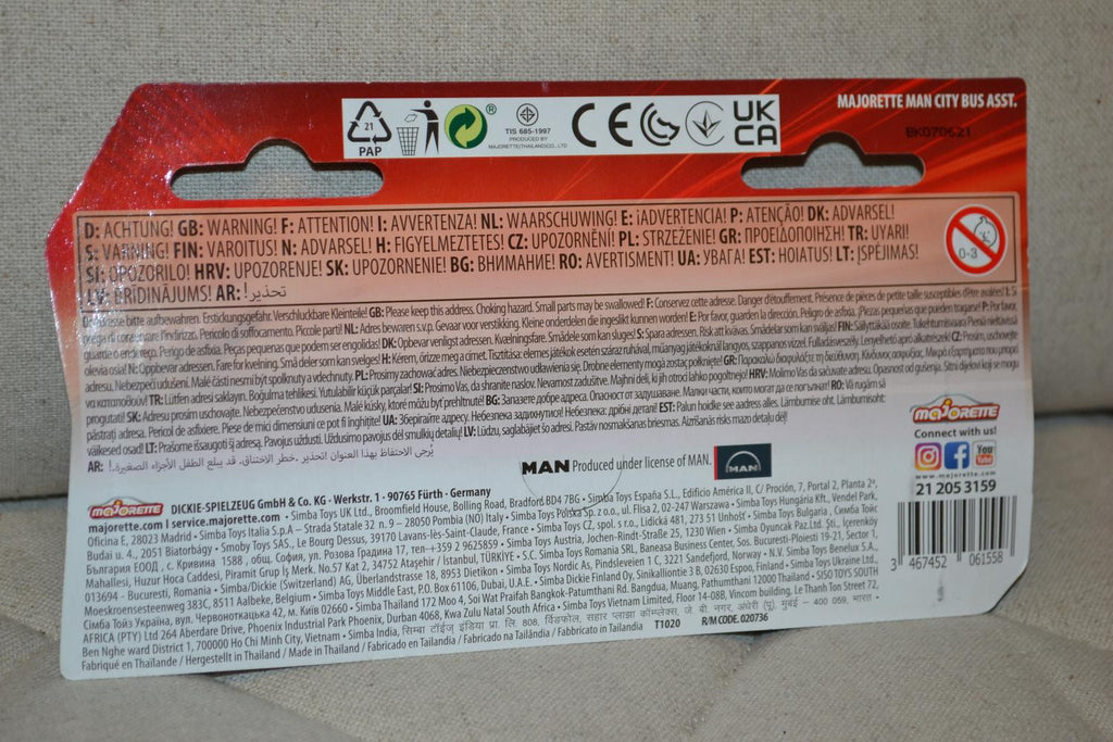 Man Lion's Coach L Guld Buss Ca 1:64 Majorette 14cm Ny