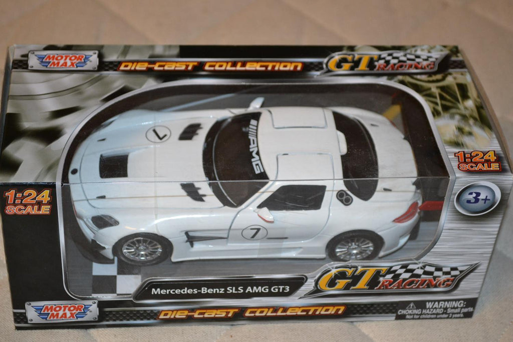 Mercedes SLS AMG GT3, No.7 Racing Vit 1:24 Motormax 18cm Ny
